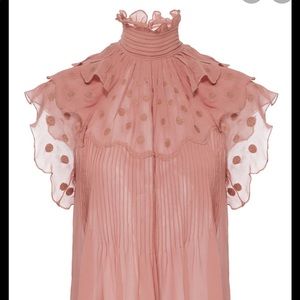 Ulla Johnson Pink Ruffled Blouse